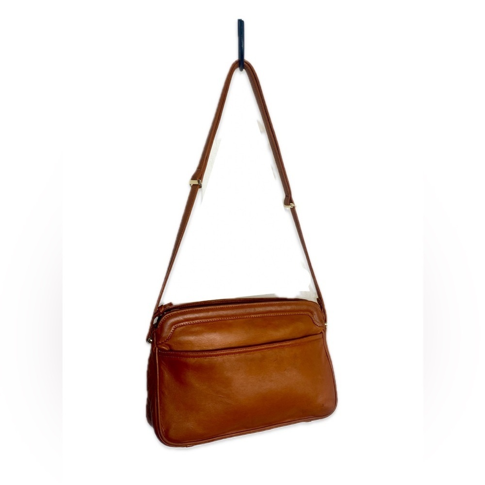 Giambattista Confezioni Brown Leather Crossbody Handbag Leather Lining Italy - Picture 14 of 14